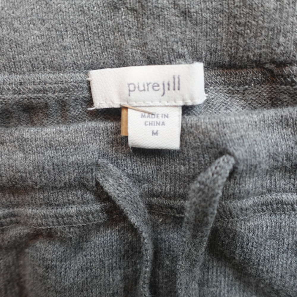 J Jill Skirt Womens Medium Gray Midi Sweater Knit Pull On Stretch - Picture 3 of 11